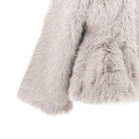Rotate Women Faux Fur Flared Jacket