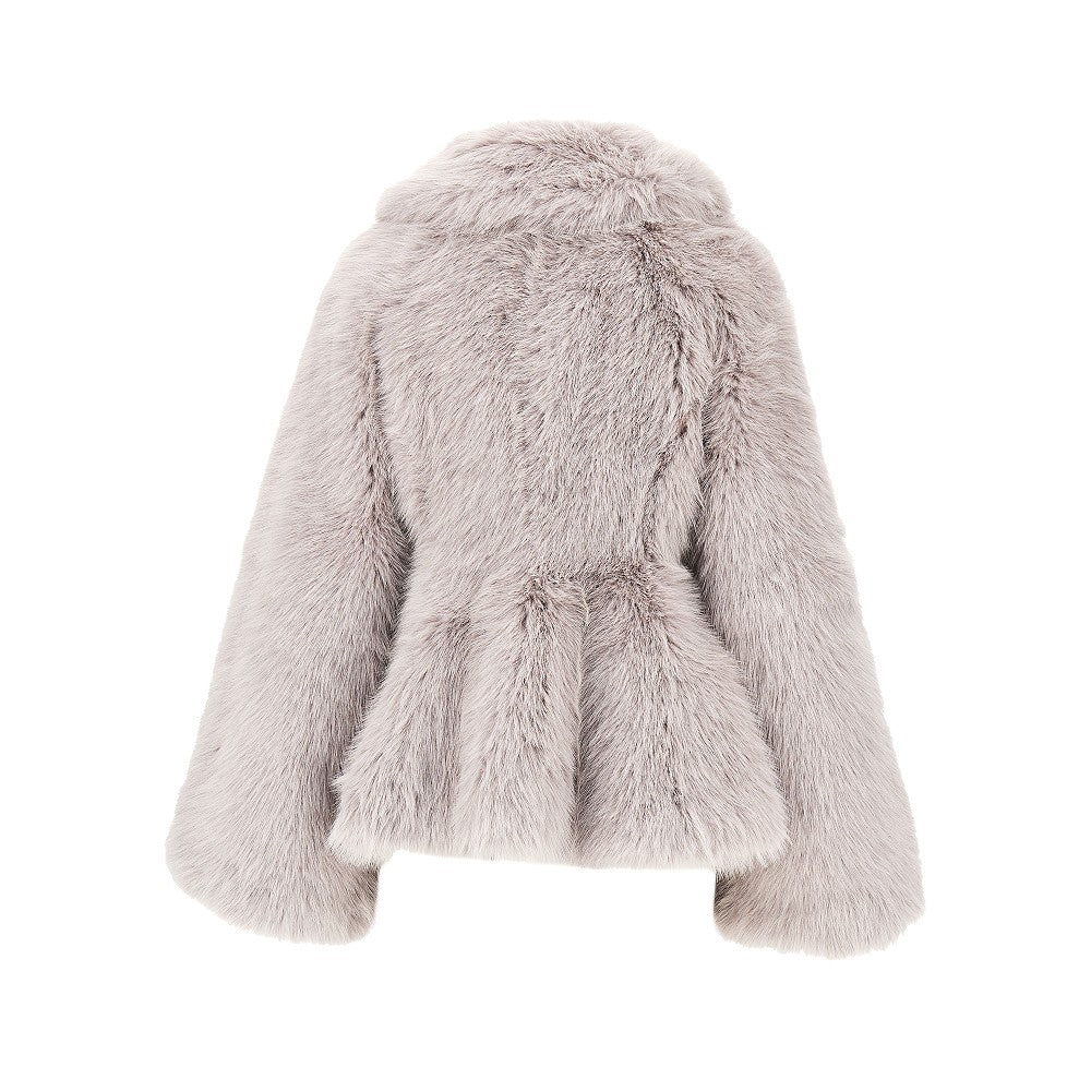 Rotate Women Faux Fur Flared Jacket