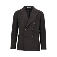TAGLIATORE Tagliatore Men Silk And Wool Double-Breasted Jacket