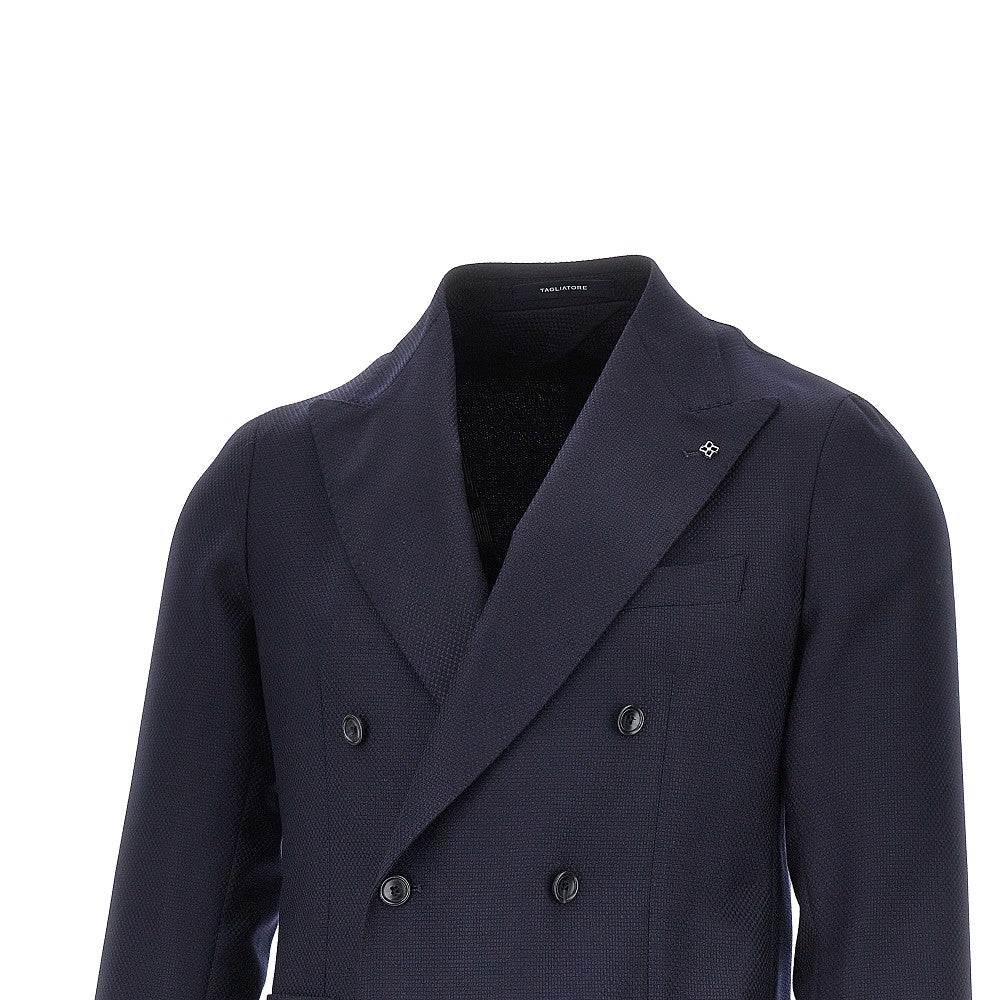 Tagliatore Men Virgin Wool Double-Breasted Jacket