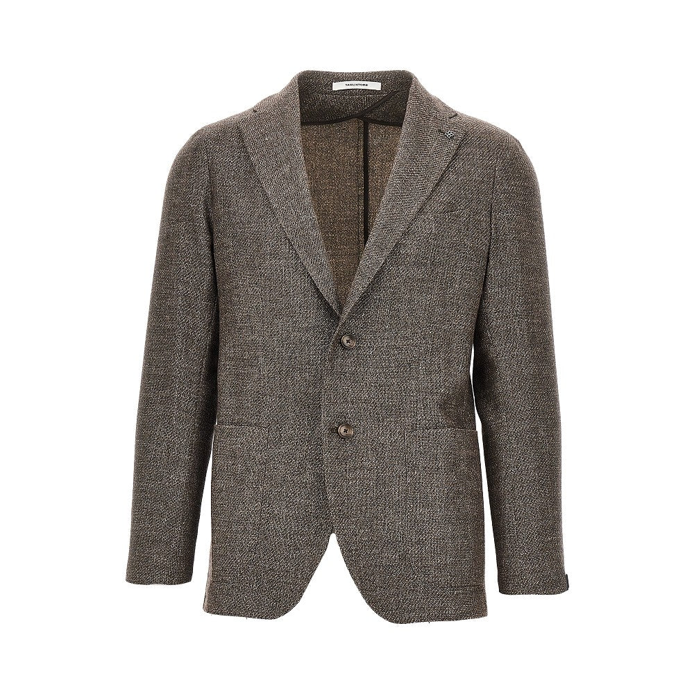TAGLIATORE Tagliatore Men Mouliné Wool-Blend Single-Breasted Jacke