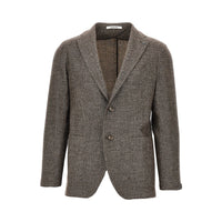 TAGLIATORE Tagliatore Men Mouliné Wool-Blend Single-Breasted Jacke