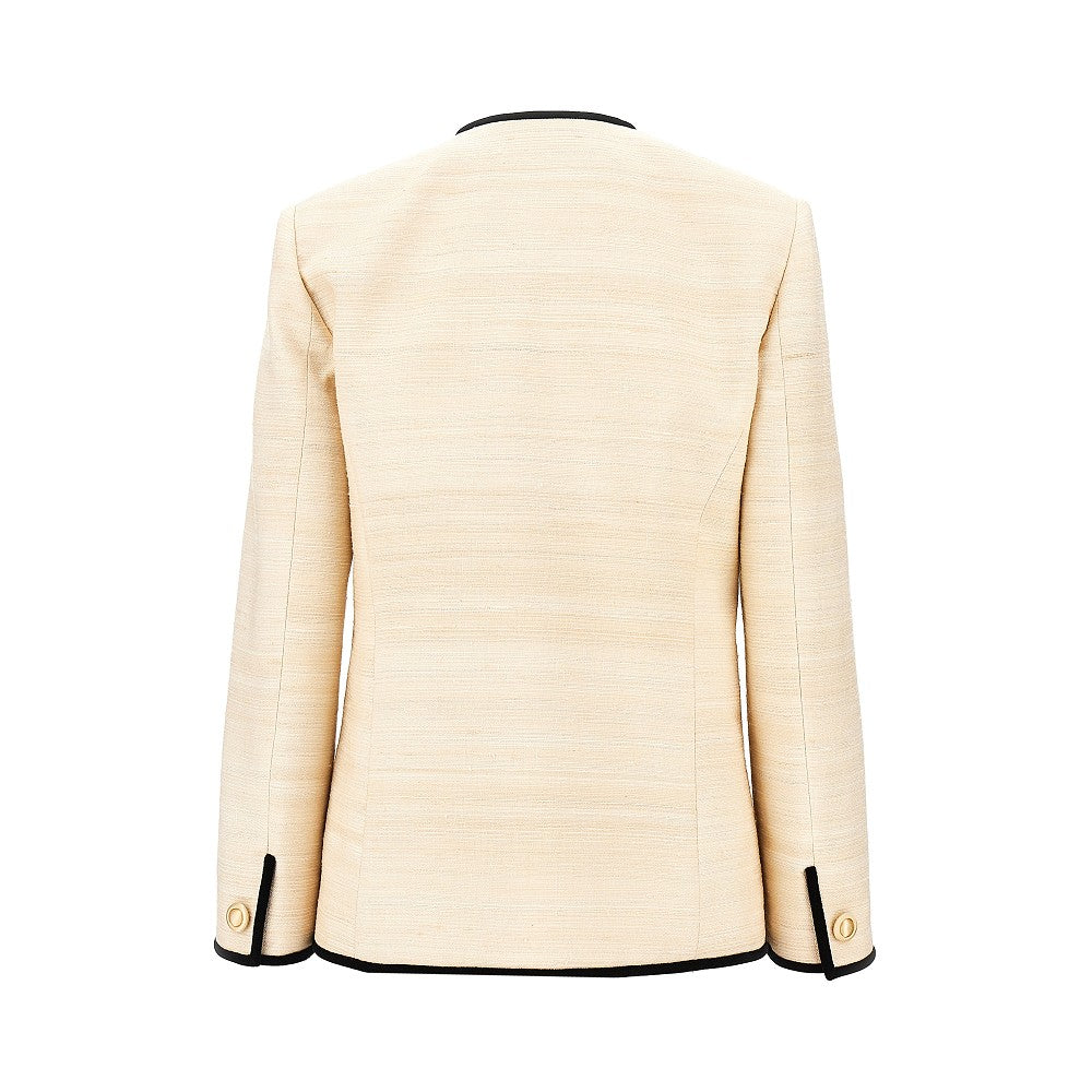 Valentino Women Silk Linen Canvas Jacket