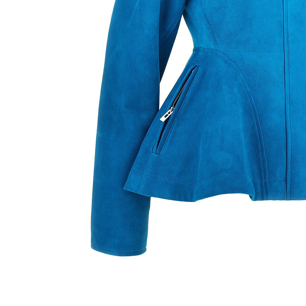 ALAIA Alaia Women Suede Leather Peplum Jacket