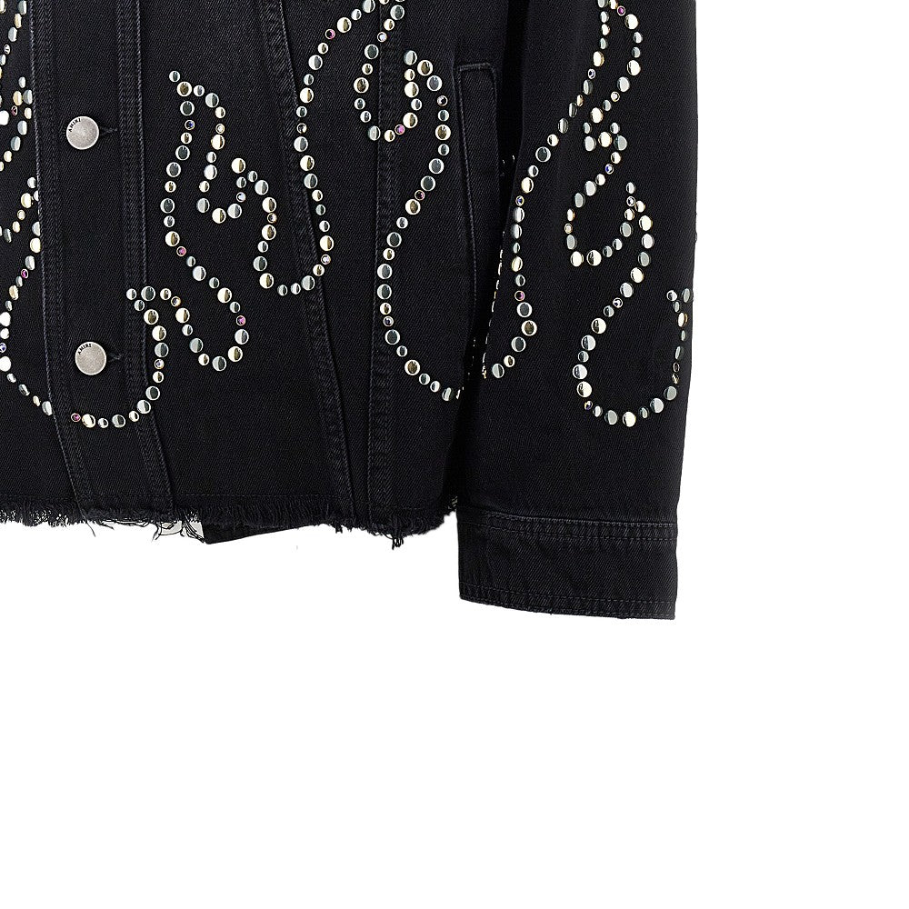 AMIRI Amiri Men Studded Flames Denim Jacket