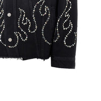 AMIRI Amiri Men Studded Flames Denim Jacket