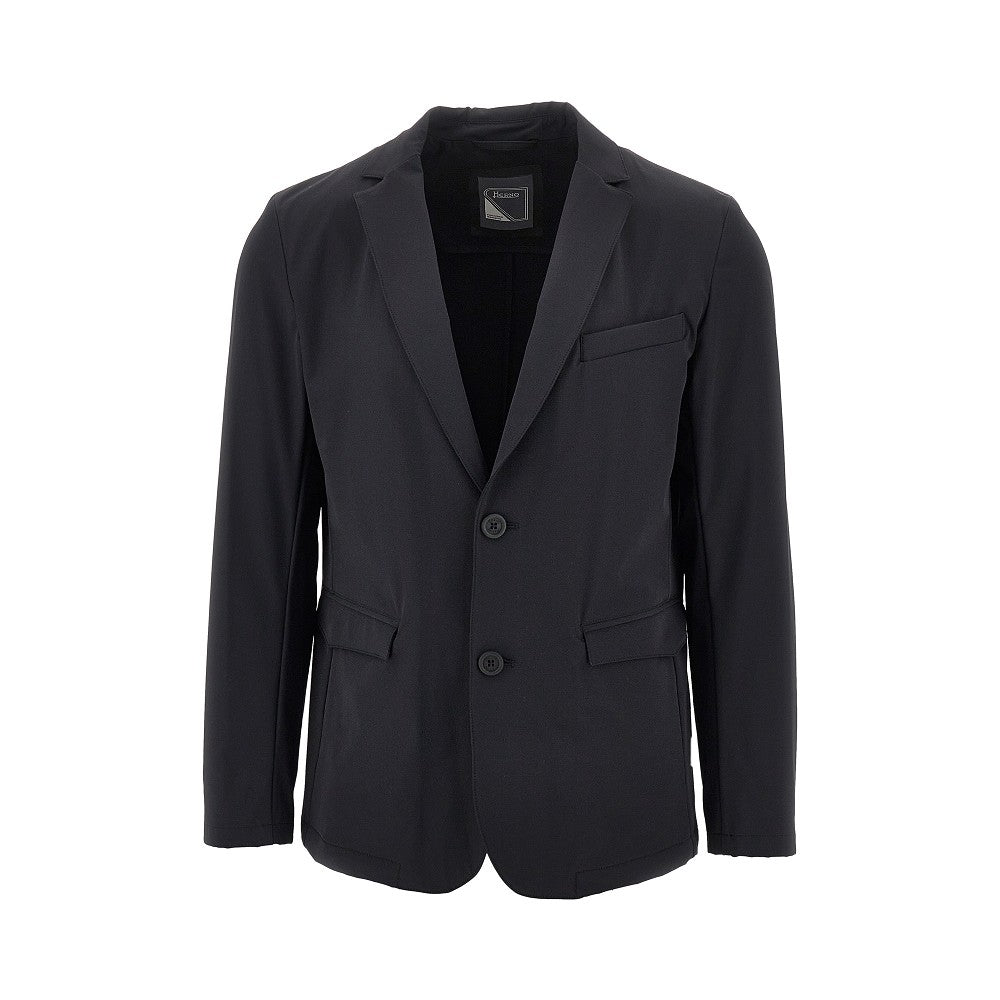 Herno Men Nylon Twill Single-Breasted Jacket