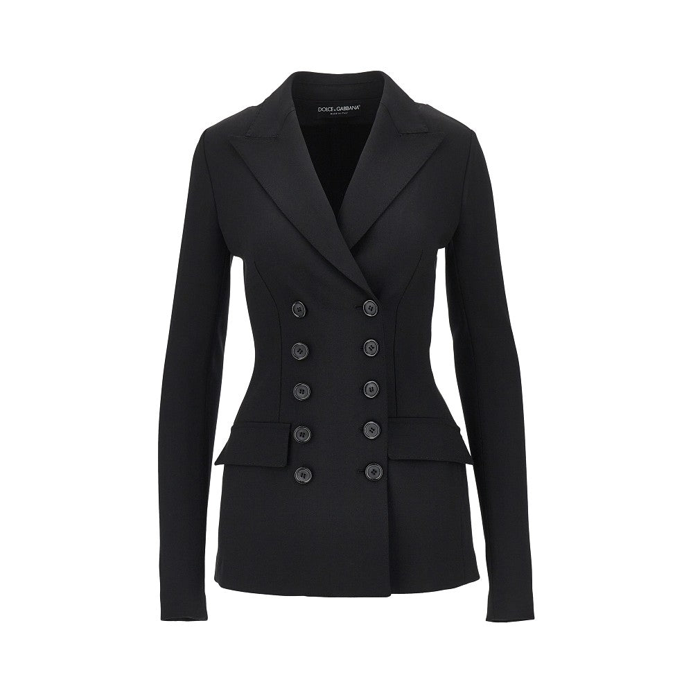 Dolce&Gabbana Women Stretch Wool Fitted Double-Breasted Jacket