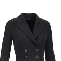 Dolce&Gabbana Women Stretch Wool Fitted Double-Breasted Jacket
