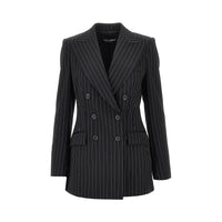 Dolce&Gabbana Women Pinstriped Wool Double-Breasted Jacket