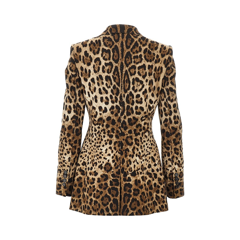 Dolce&Gabbana Women Double-Breasted Jacket With Animal Print