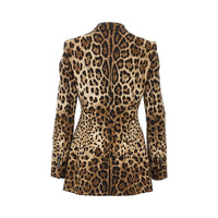 Dolce&Gabbana Women Double-Breasted Jacket With Animal Print