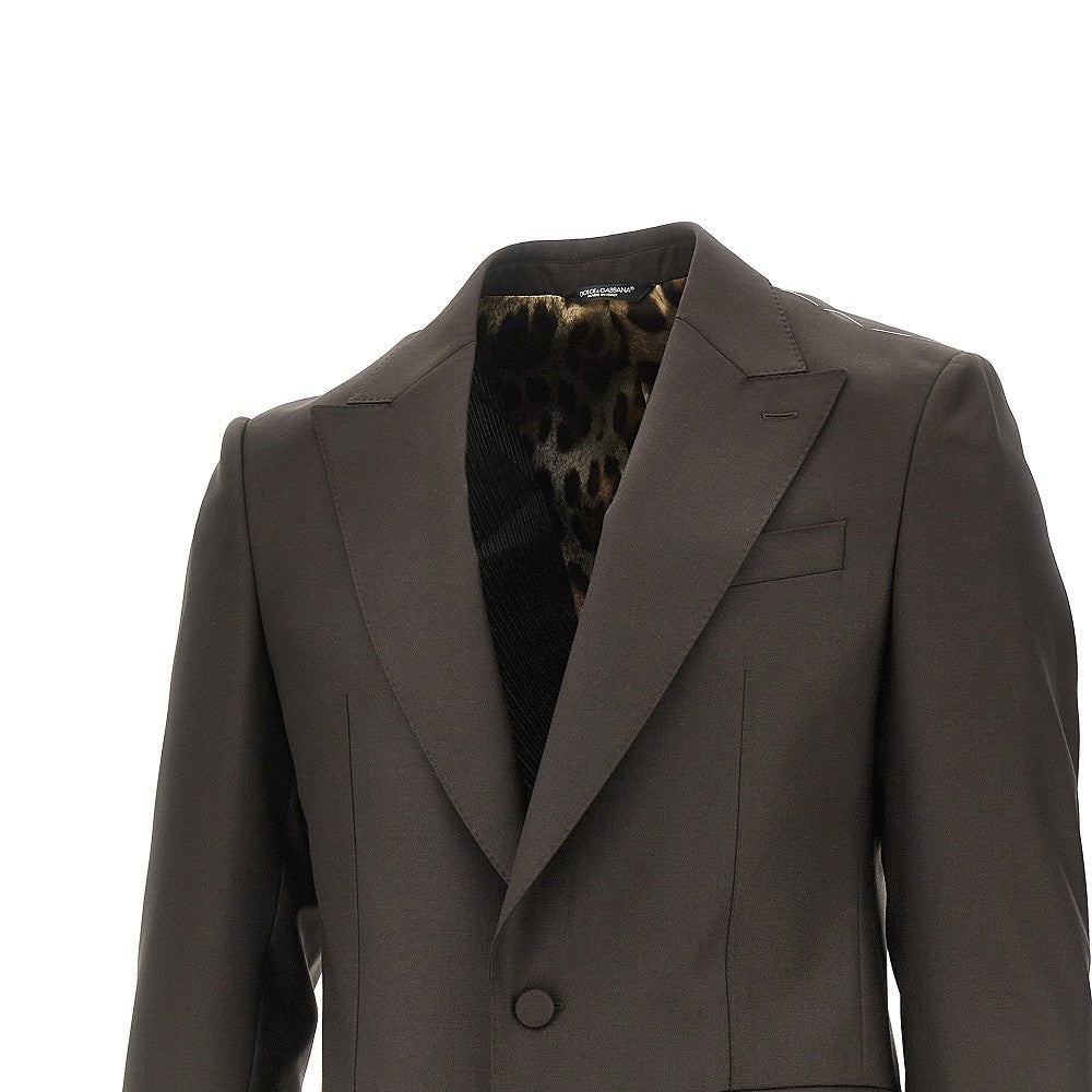 Dolce&Gabbana Men Sicilia Light Wool Single-Breasted Jacket