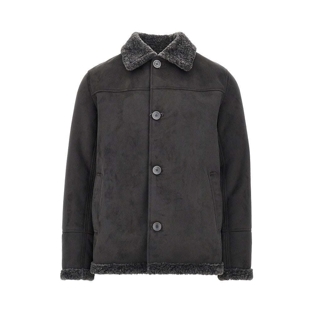 Herno Men Suede And Shearling Effect Jacket