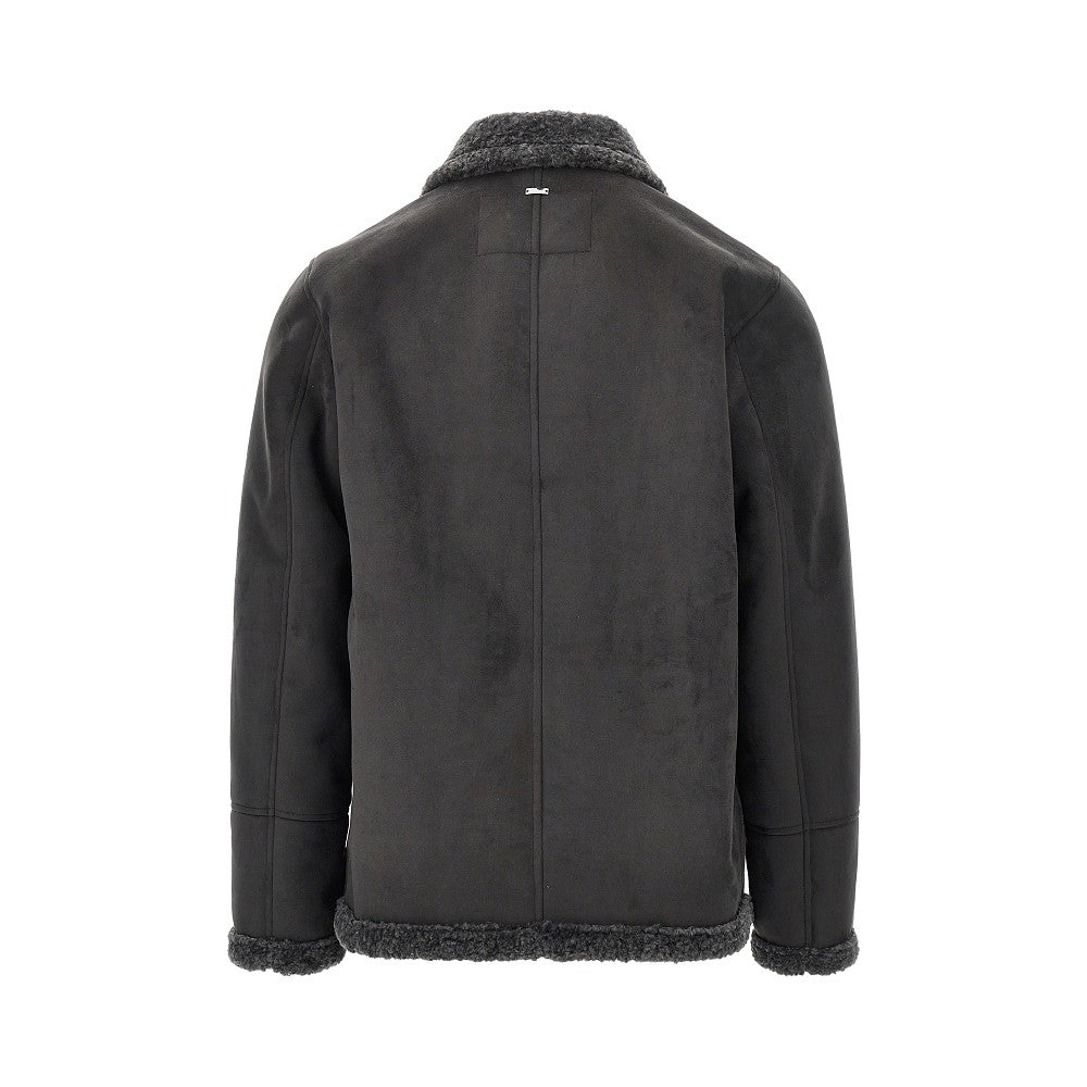 Herno Men Suede And Shearling Effect Jacket