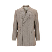 AMI Ami Men Double-Breasted Wool Jacket With Martingale