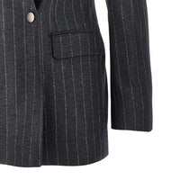 Tagliatore Women Pinstriped Wool-Blend Double-Breasted Jacket