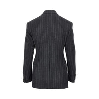 Tagliatore Women Pinstriped Wool-Blend Double-Breasted Jacket