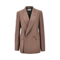 Lemaire Women Blend Tropical Wool Double-Breasted Jacket