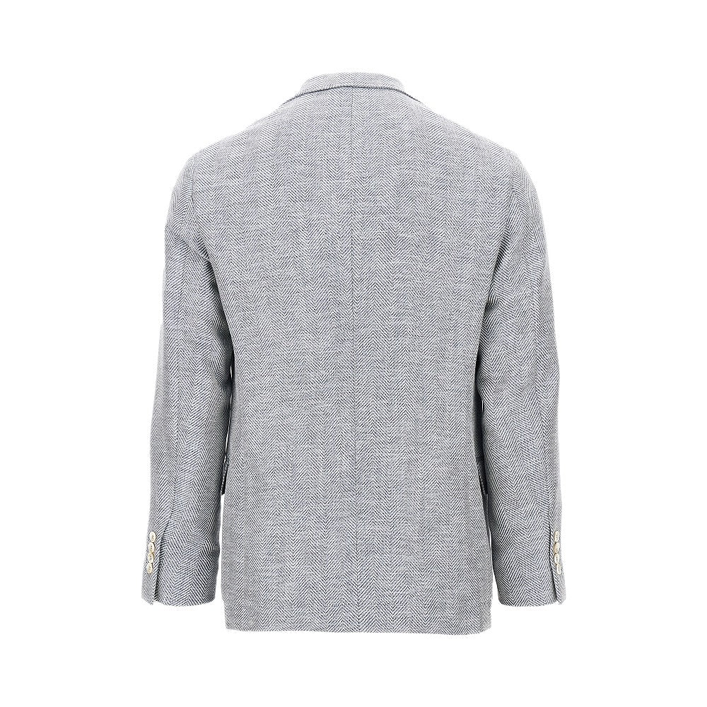 BRUNELLO CUCINELLI Brunello Cucinelli Men Chevron Fabric Single-Breasted Jacket