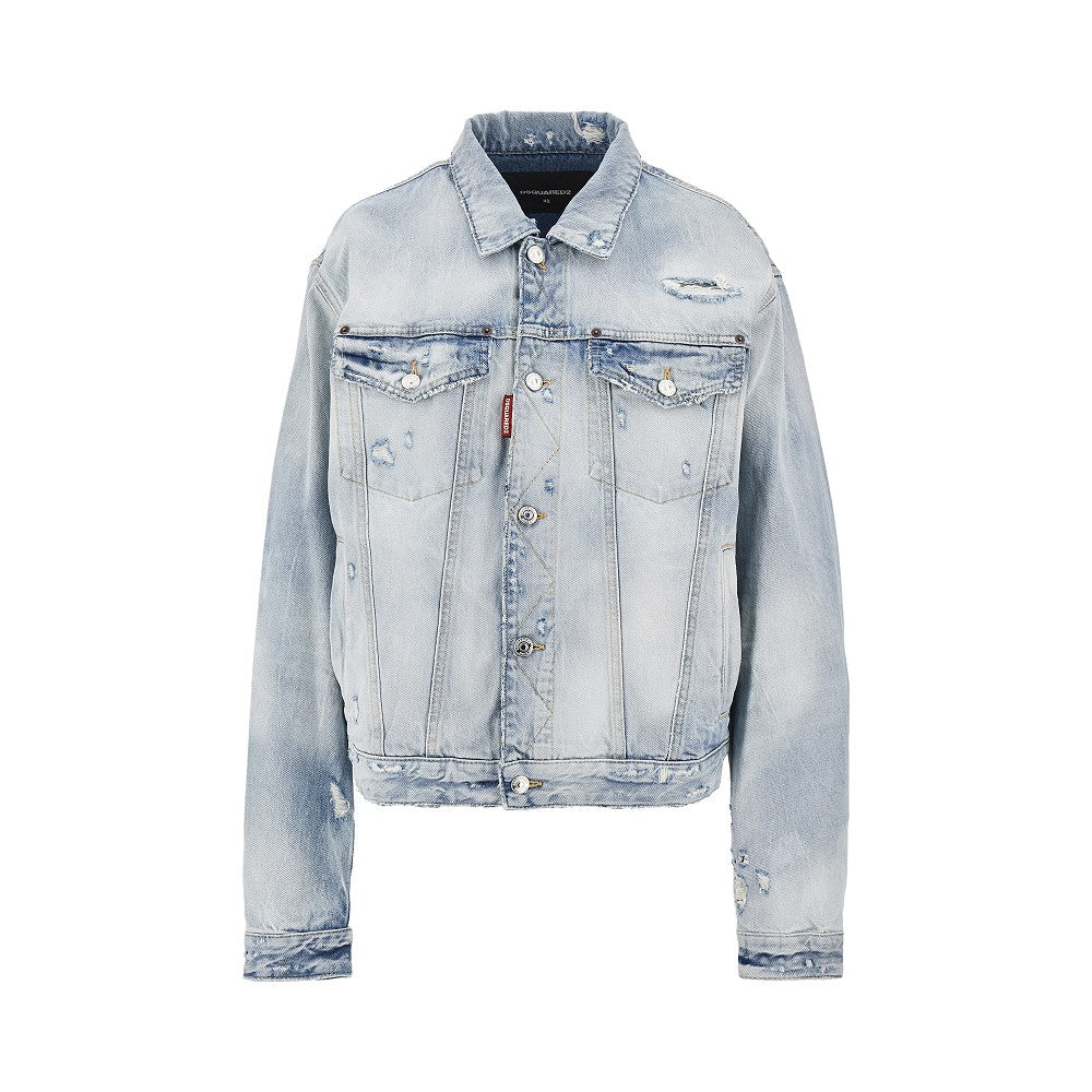Dsquared2 Men Vintage Effect Denim Jacket