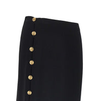 Versace Women Stretch Viscose Skirt With Medusa Buttons