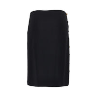Versace Women Stretch Viscose Skirt With Medusa Buttons