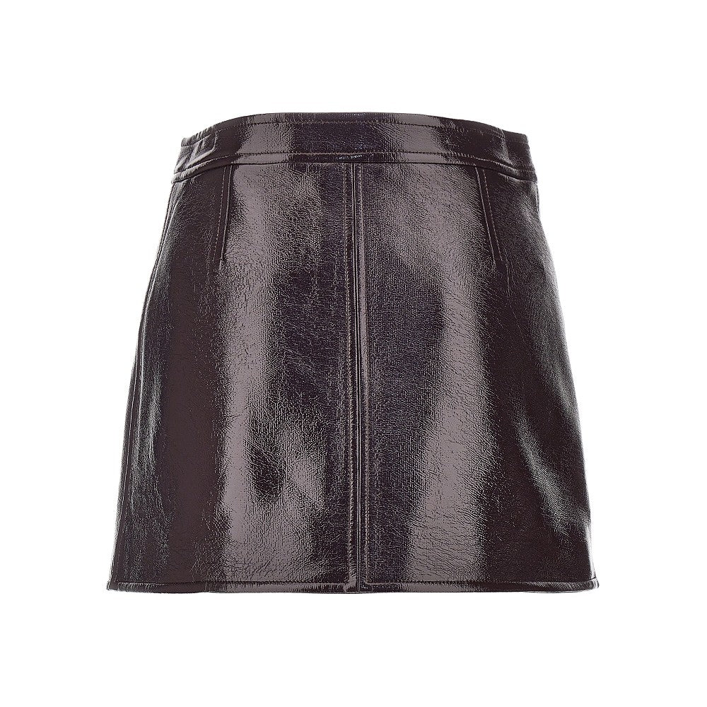 Courreges Women Vinyl Effect Coated Mini Skirt