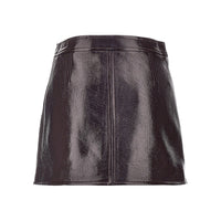 Courreges Women Vinyl Effect Coated Mini Skirt