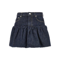 GANNI Ganni Women Denim Mini Bubble Skirt
