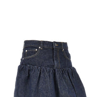 GANNI Ganni Women Denim Mini Bubble Skirt