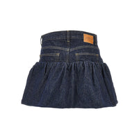 GANNI Ganni Women Denim Mini Bubble Skirt