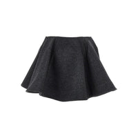 Ganni Women Wool-Blend Mini Skirt