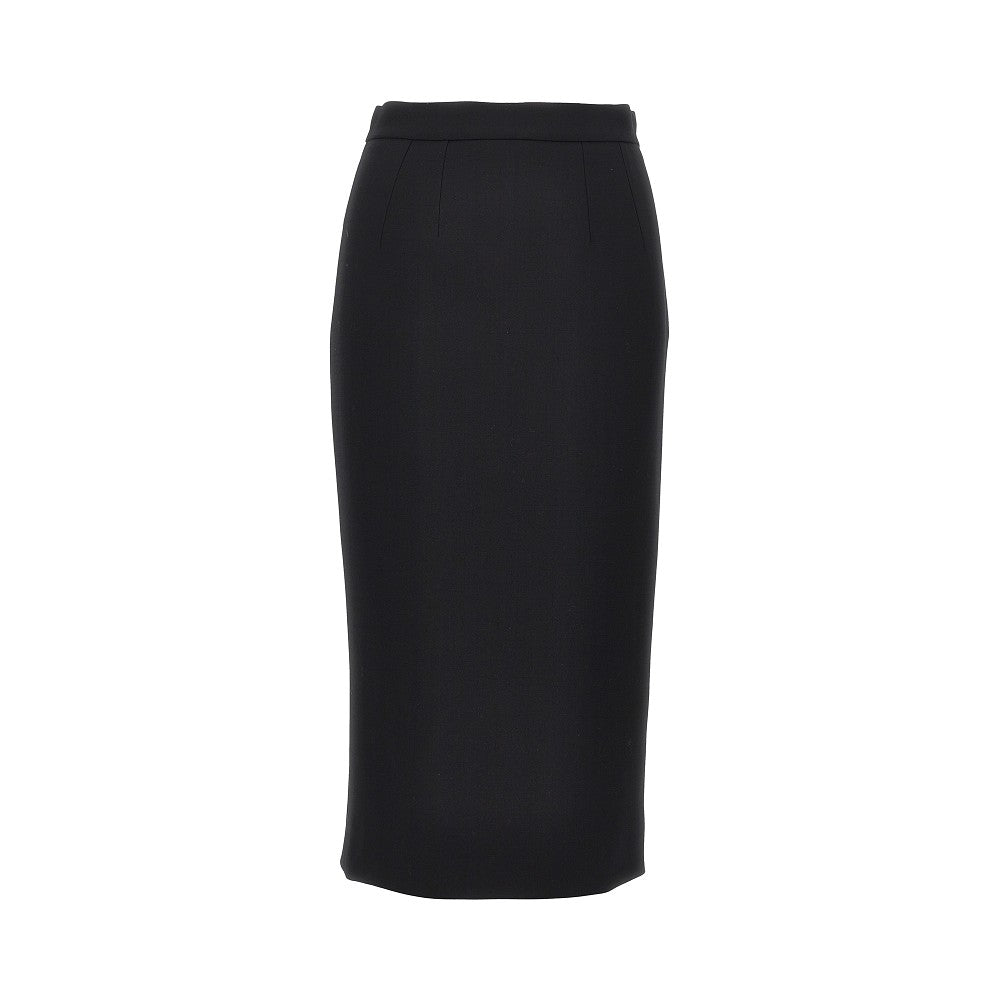 Dolce&Gabbana Women Stretch Wool Midi Skirt