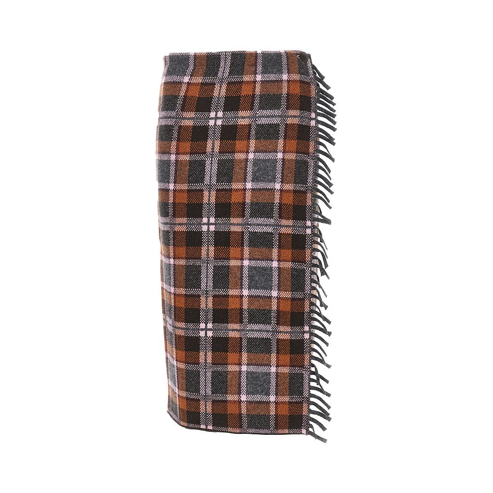 Guest In Residence Women Plaid Wrap Midi Skirt