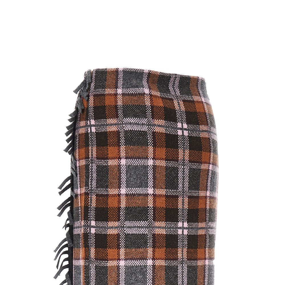 Guest In Residence Women Plaid Wrap Midi Skirt