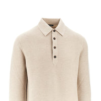 Zegna Men Oasi Cashmere Polo Sweater