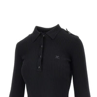Courreges Women Ribbed Knit Polo Shirt