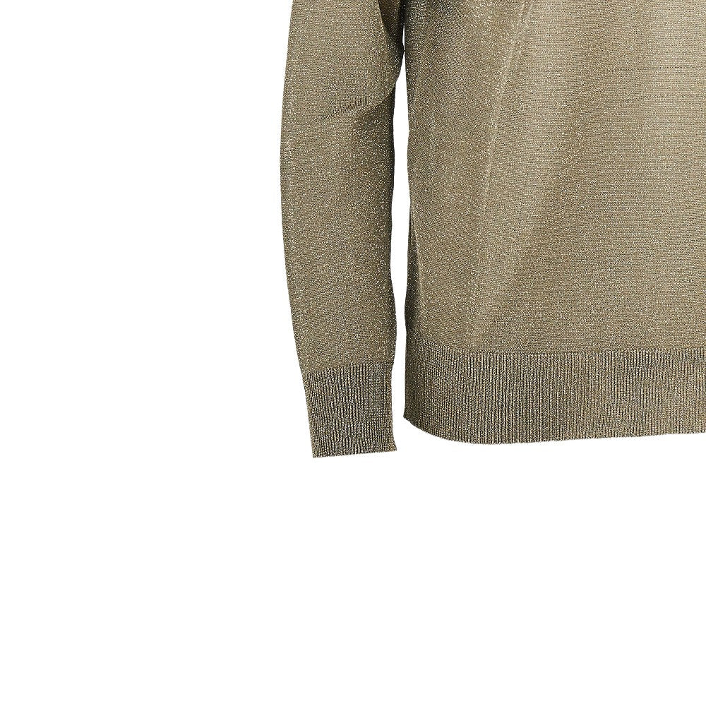 Valentino Women Lurex Sweater With Lace