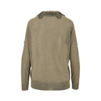 Valentino Women Lurex Sweater With Lace