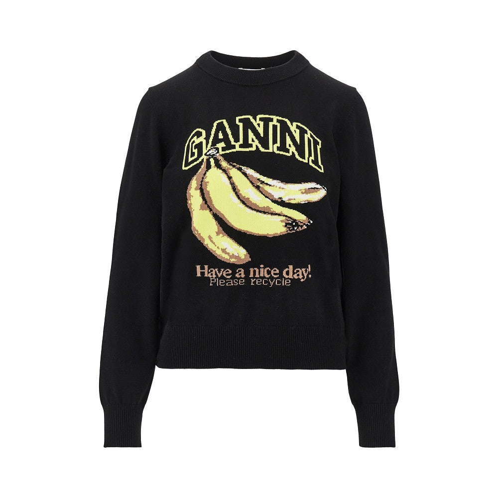 Ganni Women Cotton Knitting 'Banana' Sweater