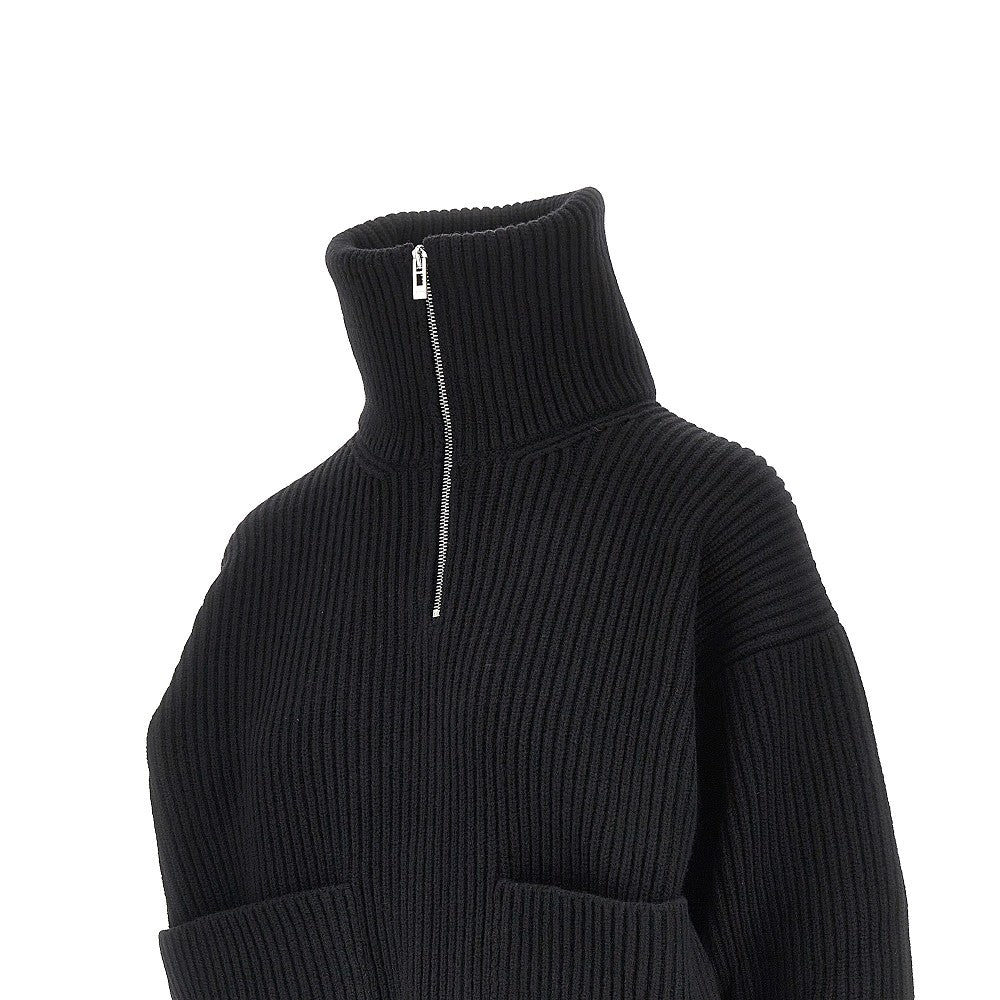 Alaia Women Wool And Cashmere Trucker Sweater