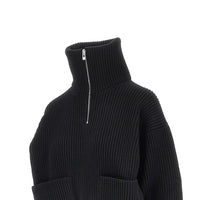 Alaia Women Wool And Cashmere Trucker Sweater