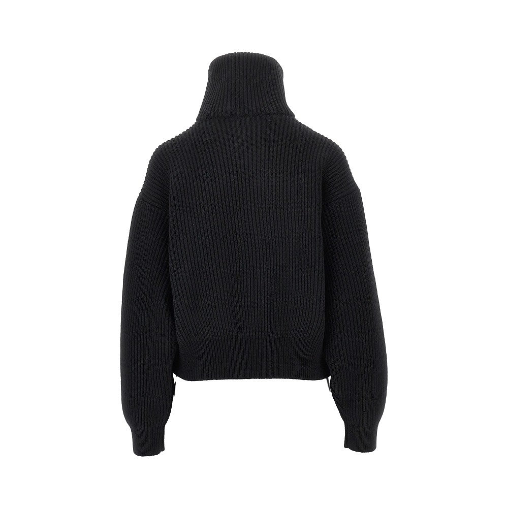 Alaia Women Wool And Cashmere Trucker Sweater