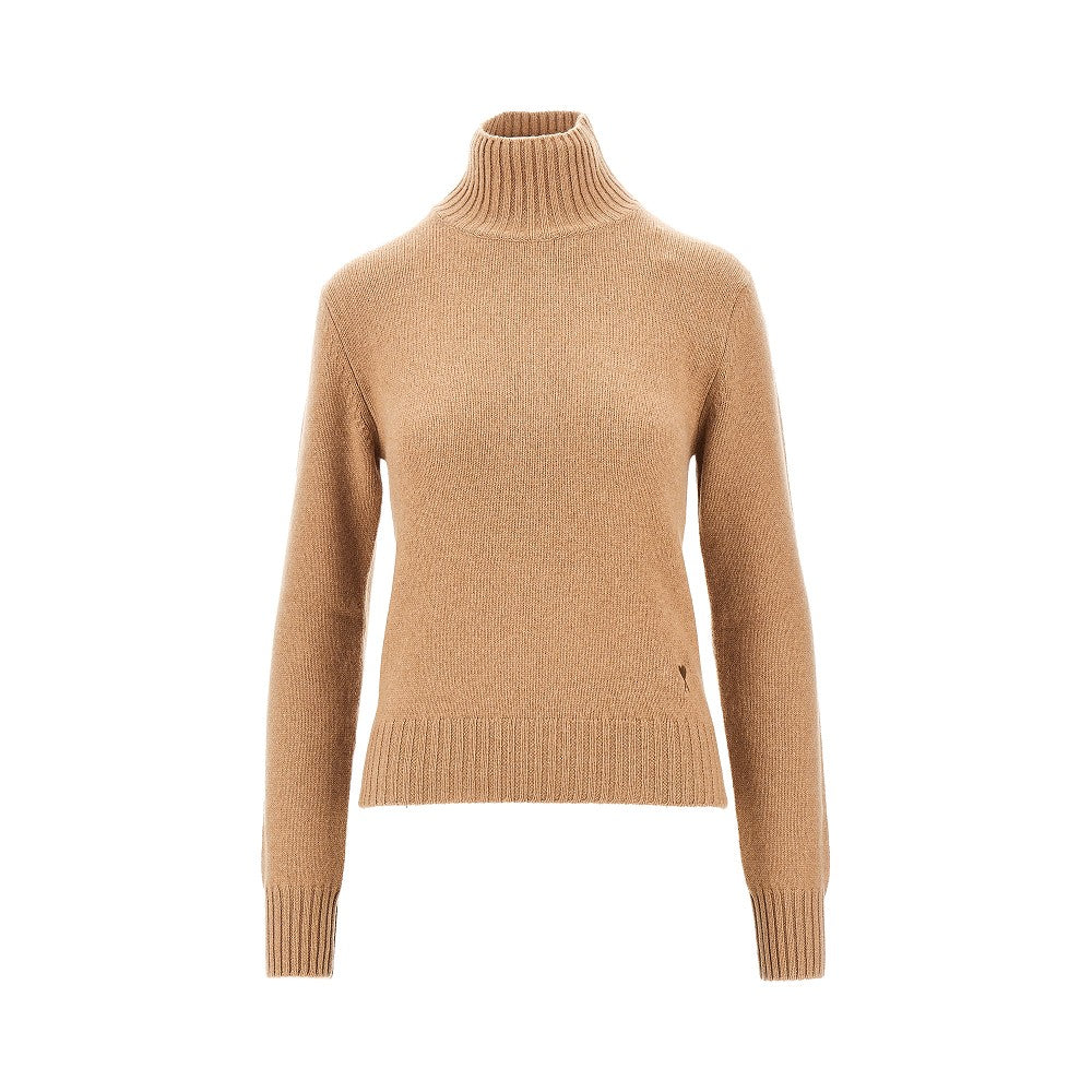 Ami Women Cashmere Standing Collar Sweater