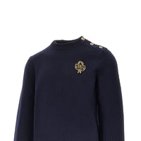 Dolce&Gabbana Men Wool Sweater With Embroidered Patch