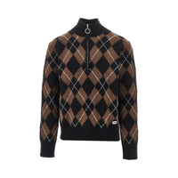 Ami Men Argyle Wool Sweater