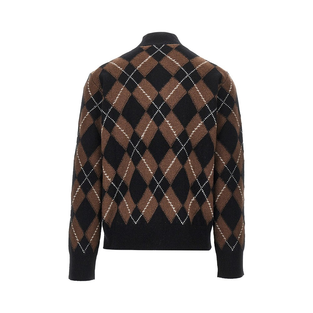 Ami Men Argyle Wool Sweater