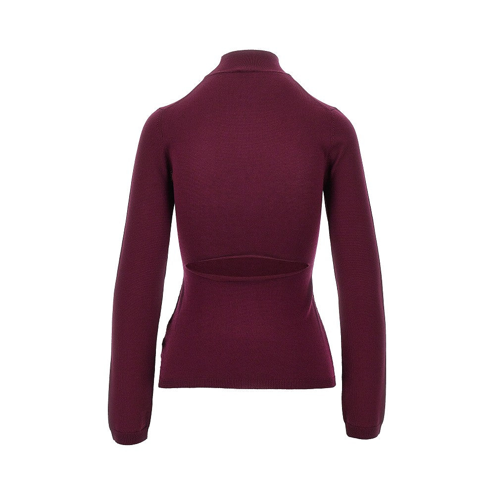 Jil Sander Women Wool Sweater With Back Slash
