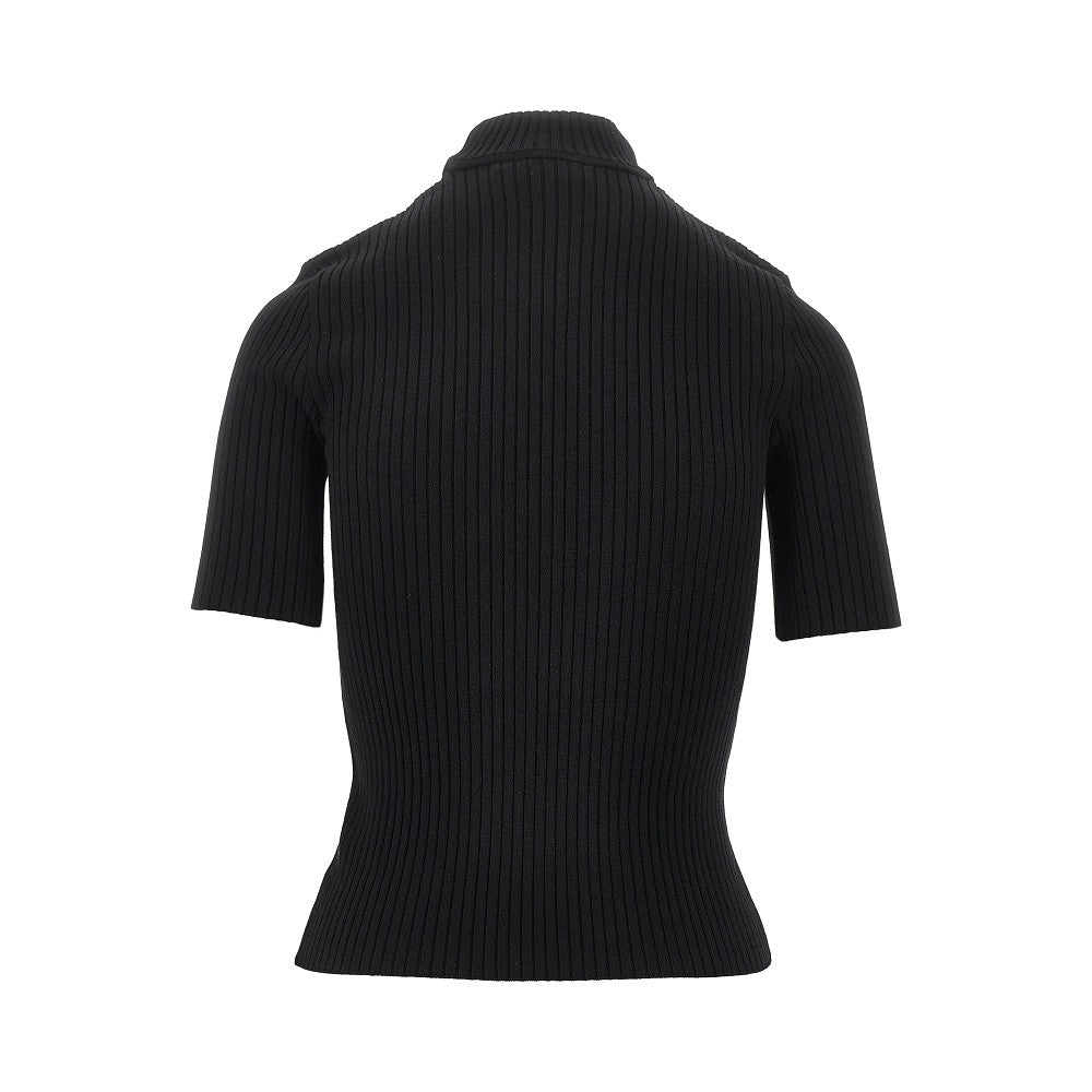 COURREGES Courreges Women Short-Sleeved 'Reedition' Ribbed Knit Top